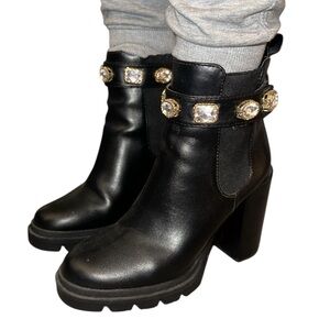 Steve Madden “Vault” Crystal Embellished Heeled Boots